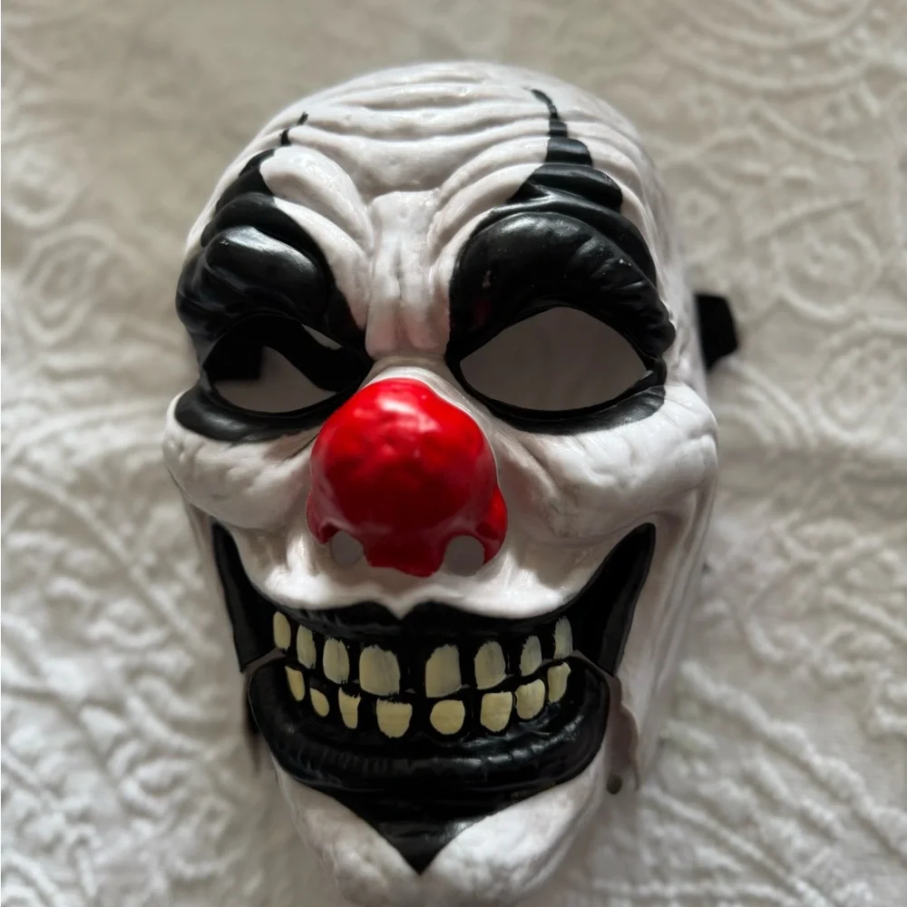 New scary clown Halloween face mask costume adult
